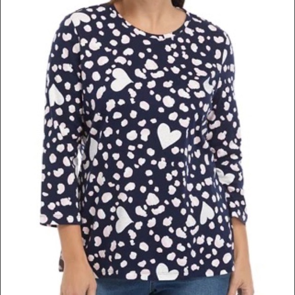 Kim Rogers Perfectly Soft 3/4 Length Tee - 1X - Picture 1 of 4